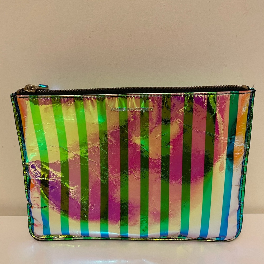 COMME des GARÇONS Iridescent zip pouch
